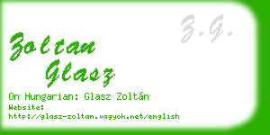 zoltan glasz business card